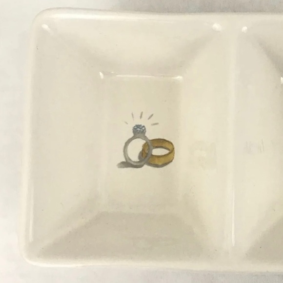 ⚡️Home⚡️ Rae Dunn Double Tray Forever Rings Wedding Marriage Love - Picture 3 of 5
